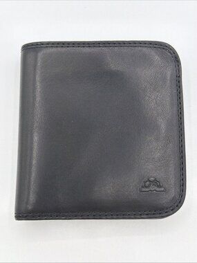 Tony Perotti Italian Leather Bi-fold Wallet, Black